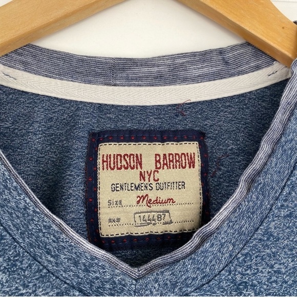 Blue V-Neck Short Sleeve Tee - Picture 3 of 4